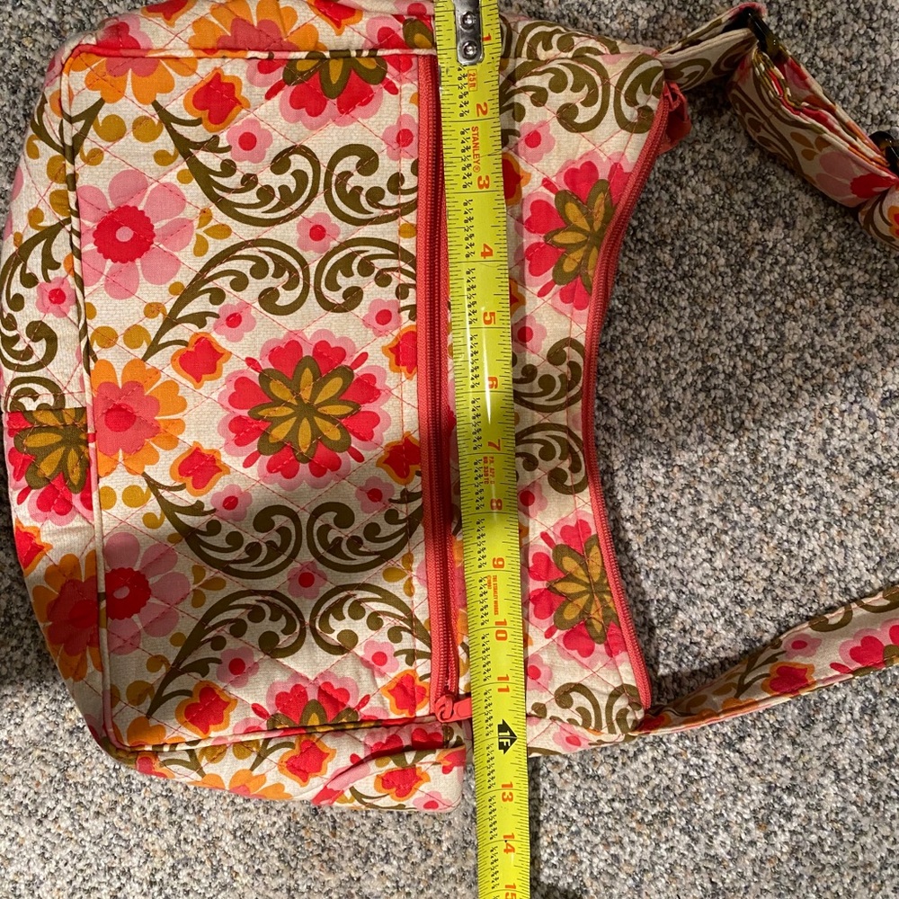 Vera Bradley pink and orange flower print bag - Picture 5 of 11